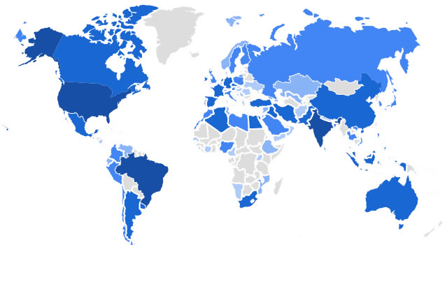 World map viewership
