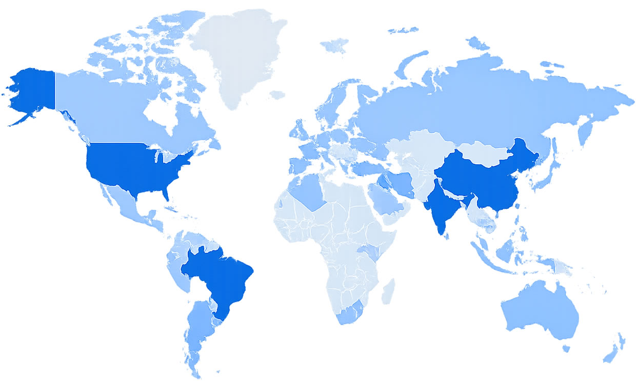 World map viewership